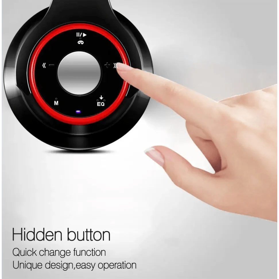 Wireless Headset Bluetooth Earphones and Headphone Foldable Adjustment Bluetooth Wired Headphones TF Card MP3 FM Radios For Online Class Business Trip Travel Video Conference