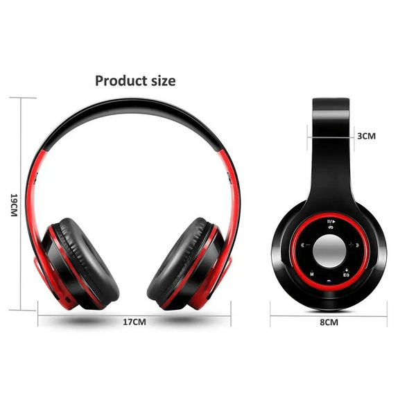 Wireless Headset Bluetooth Earphones and Headphone Foldable Adjustment Bluetooth Wired Headphones TF Card MP3 FM Radios For Online Class Business Trip Travel Video Conference