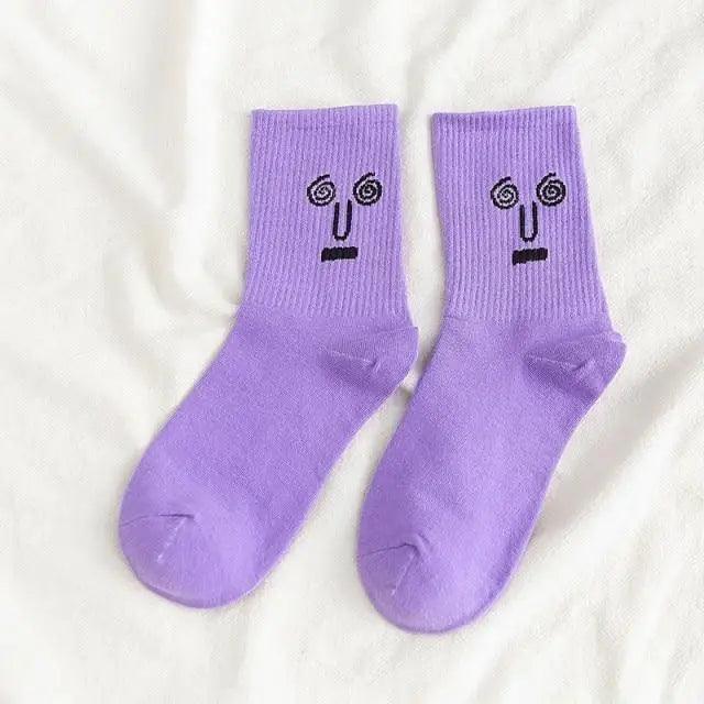 Trendy Women Candy Colors Casual Funny Socks Girl Socks Unisex Women Socks Stylish Socks Funny socks Cute Cool Colorful Cotton socks for Women and Men Cozy Gifts