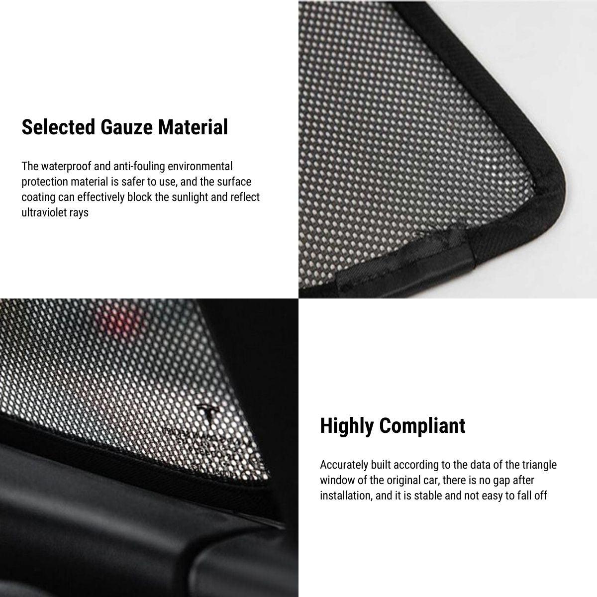 Triangular Window Shades for Tesla Model Y/3
