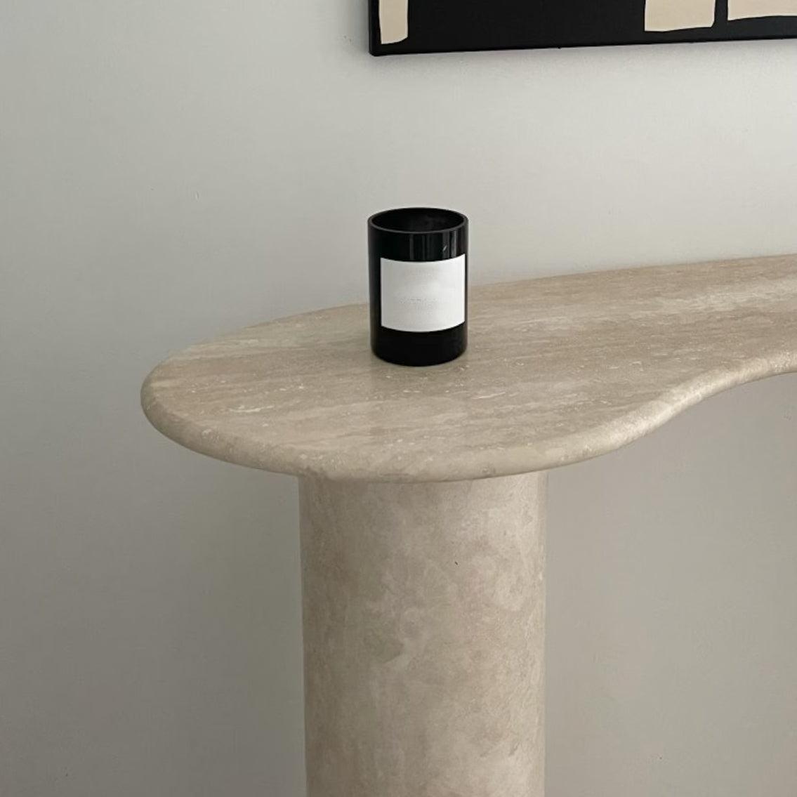 Troia Light Travertine Designer Console Filled and Honed (W)15