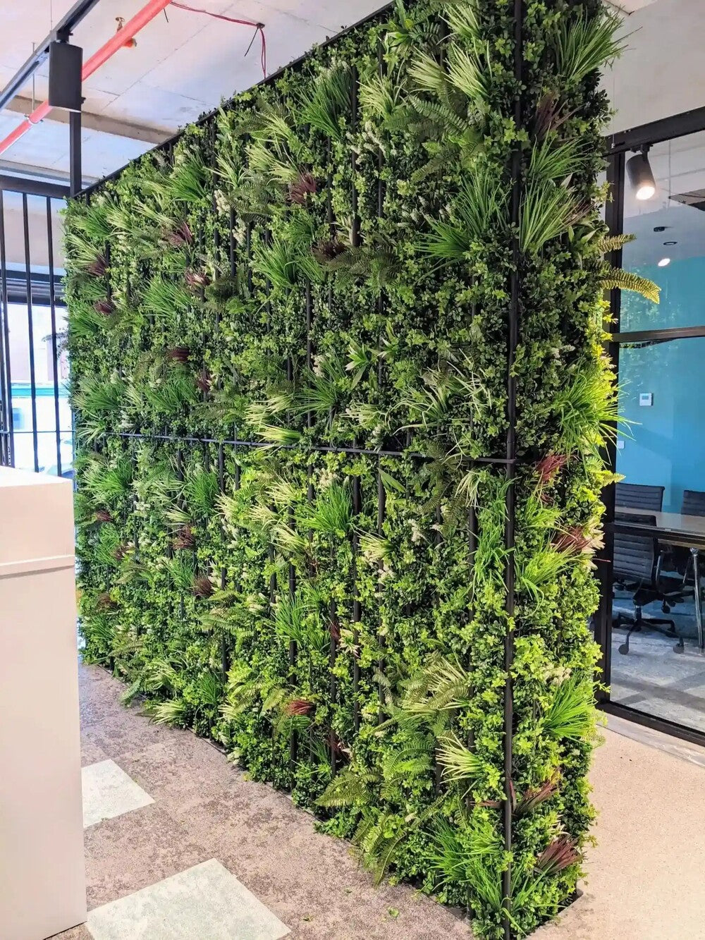 Tropical Vista Artificial Vertical Garden Green Wall Panel 40×40in 11 SQ FT – UV Resistant – Commercial Grade