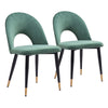 Menlo Dining Chair (Set of 2) Green by Zuo Modern