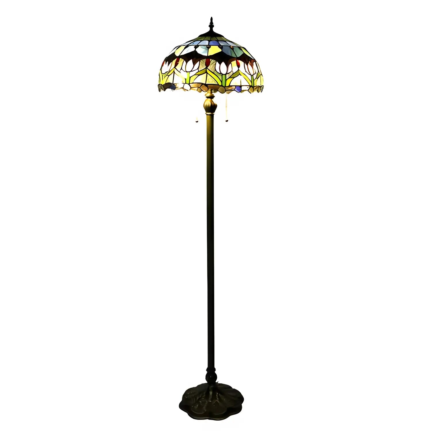 Tulip Stained Glass Tiffany Lamp - Floor Lamp