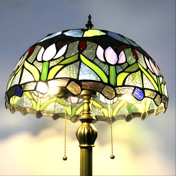 Tulip Stained Glass Tiffany Lamp - Floor Lamp