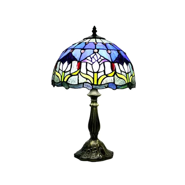 Mini Tiffany Lamp with Tulip Glass Design