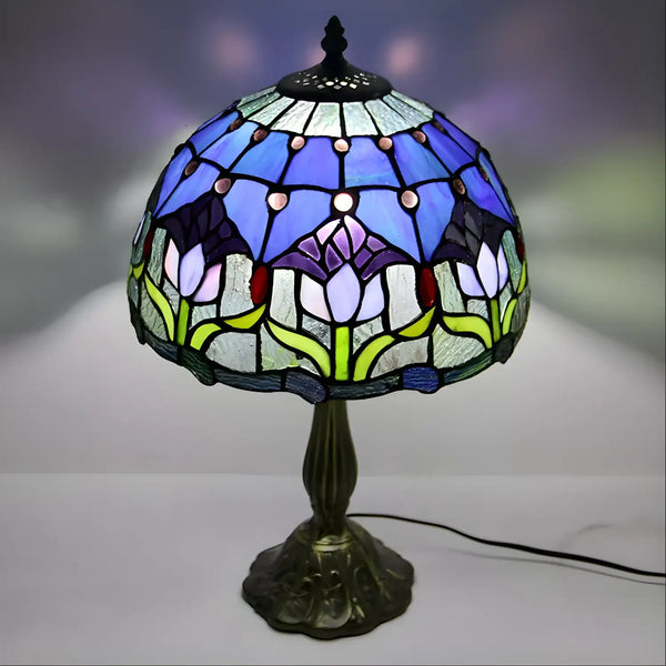 Mini Tiffany Lamp with Tulip Glass Design