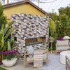 Tundra Gray Mix Ledger 3D Panel 6"x24" Split-face Natural Marble Wall Tile - Split-Face / 6"x24"x3/4" / Marble