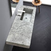 Tundra Gray Marble Rectangular Wall-mount Vanity Top Sink (W)20
