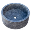 Natural Stone Tundra Grey Marble Vessel Sink Polished D: 16