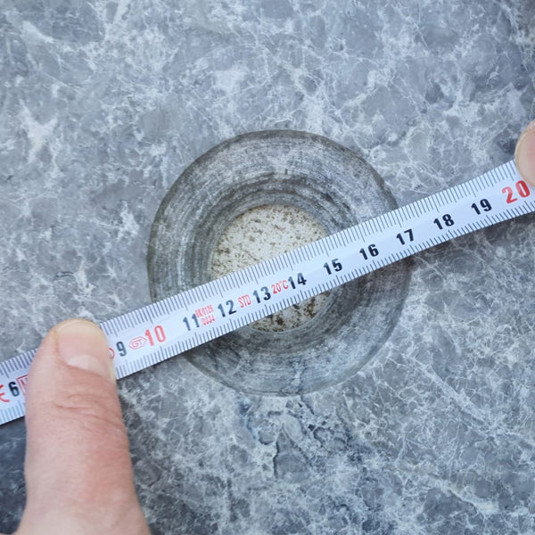 Natural Stone Tundra Grey Marble Vessel Sink Polished D: 16