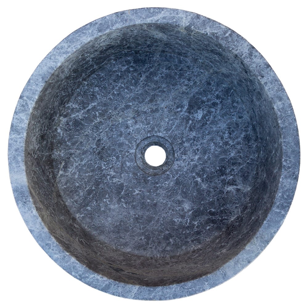 Natural Stone Tundra Grey Marble Vessel Sink Polished D: 16