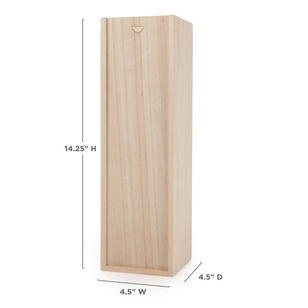 1-Bottle Wood Wine Box