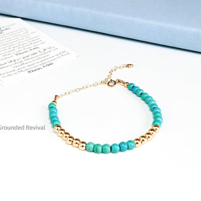 Turquoise Tasbih Bracelet | Women's Misbaha - 33 Beads, 4mm