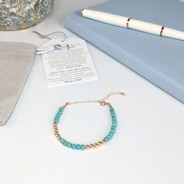 Turquoise Tasbih Bracelet | Women's Misbaha - 33 Beads, 4mm