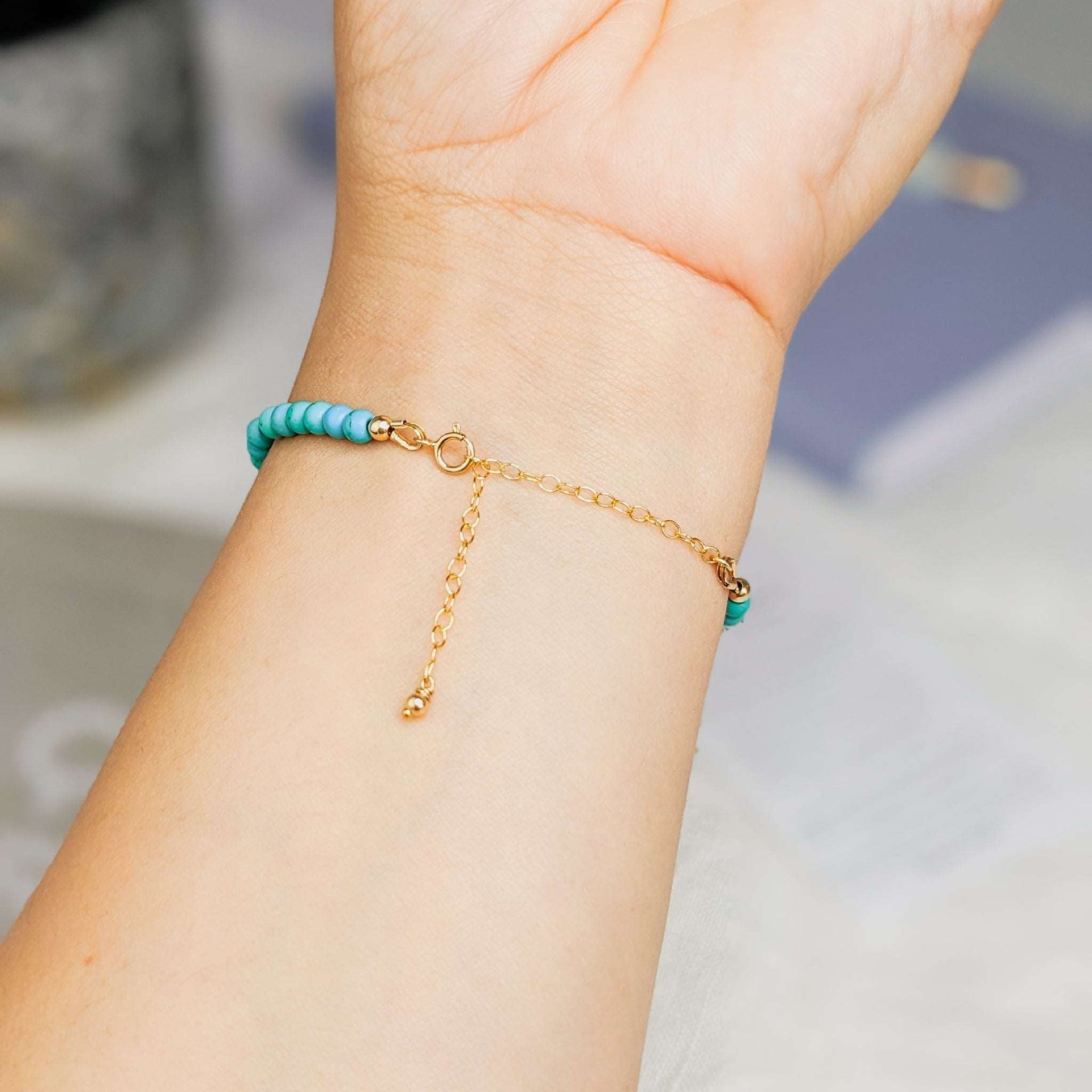 Turquoise Tasbih Bracelet | Women's Misbaha - 33 Beads, 4mm