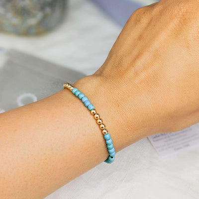 Turquoise Tasbih Bracelet | Women's Misbaha - 33 Beads, 4mm