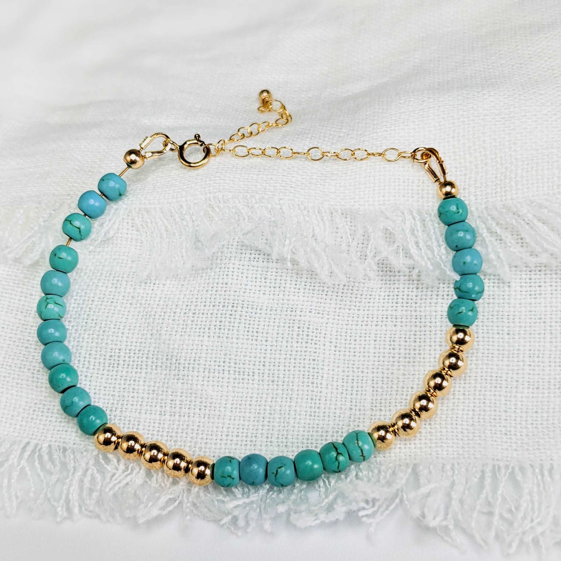 Turquoise Tasbih Bracelet | Women's Misbaha - 33 Beads, 4mm