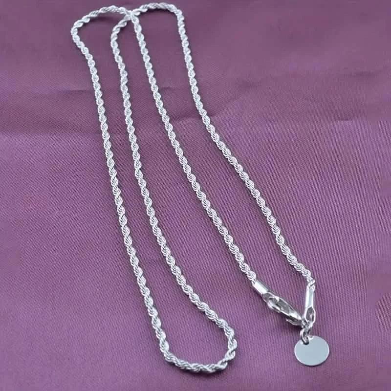 Twist Rope Chain Necklace Women's Jewelry Accessory