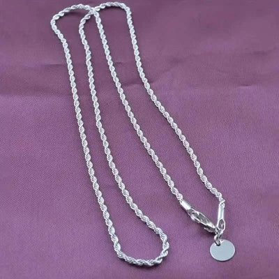Twist Rope Chain Necklace Women's Jewelry Accessory