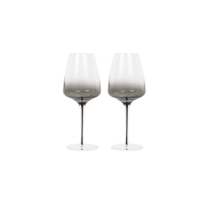 Dark Smoke Stem White Wine Glasses (Set of Two)