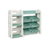 Kids Toy Storage Organizer with Bins and Multi-Layer Shelf for Bedroom Playroom -Green
