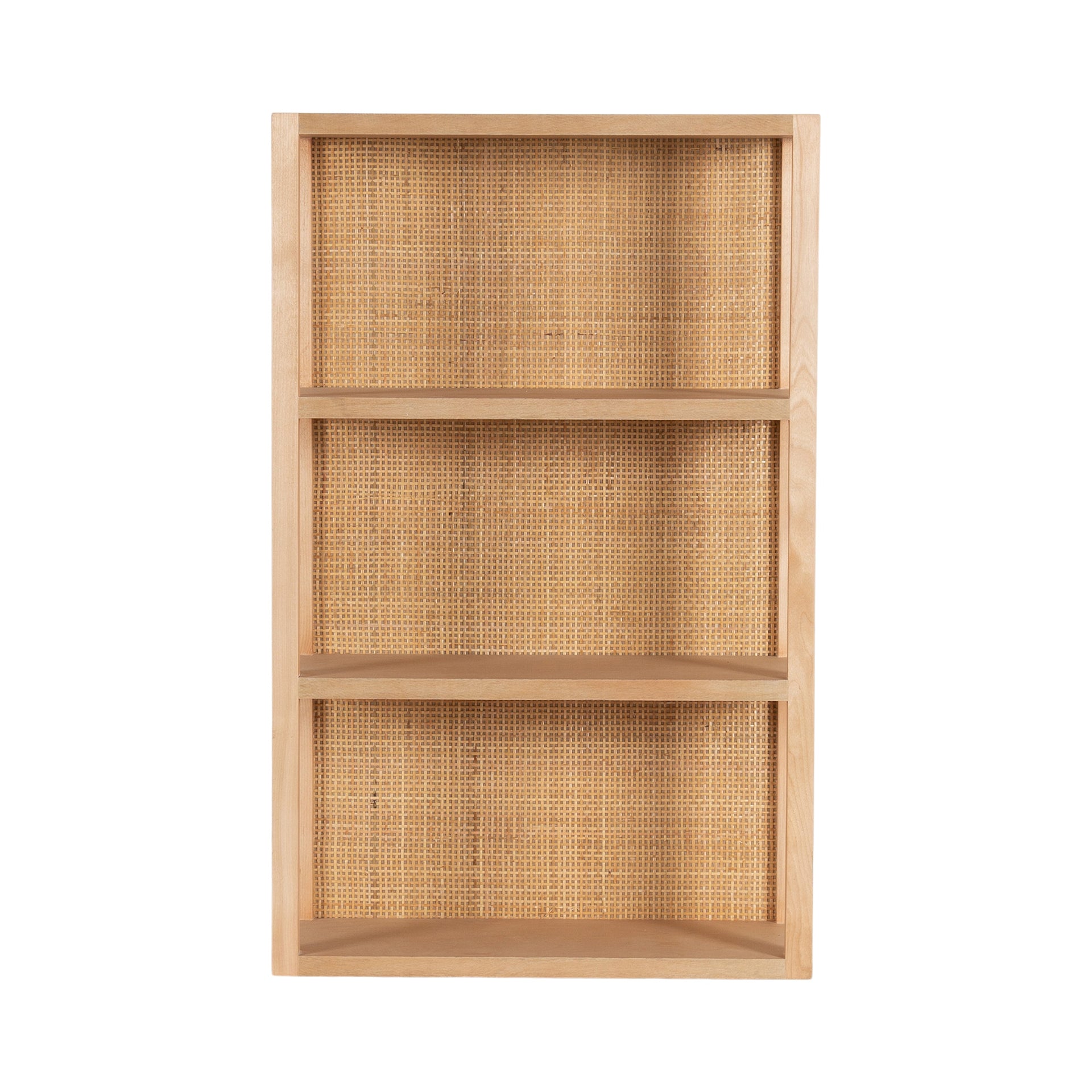 Ori Rattan/Wood Wall Shelf
