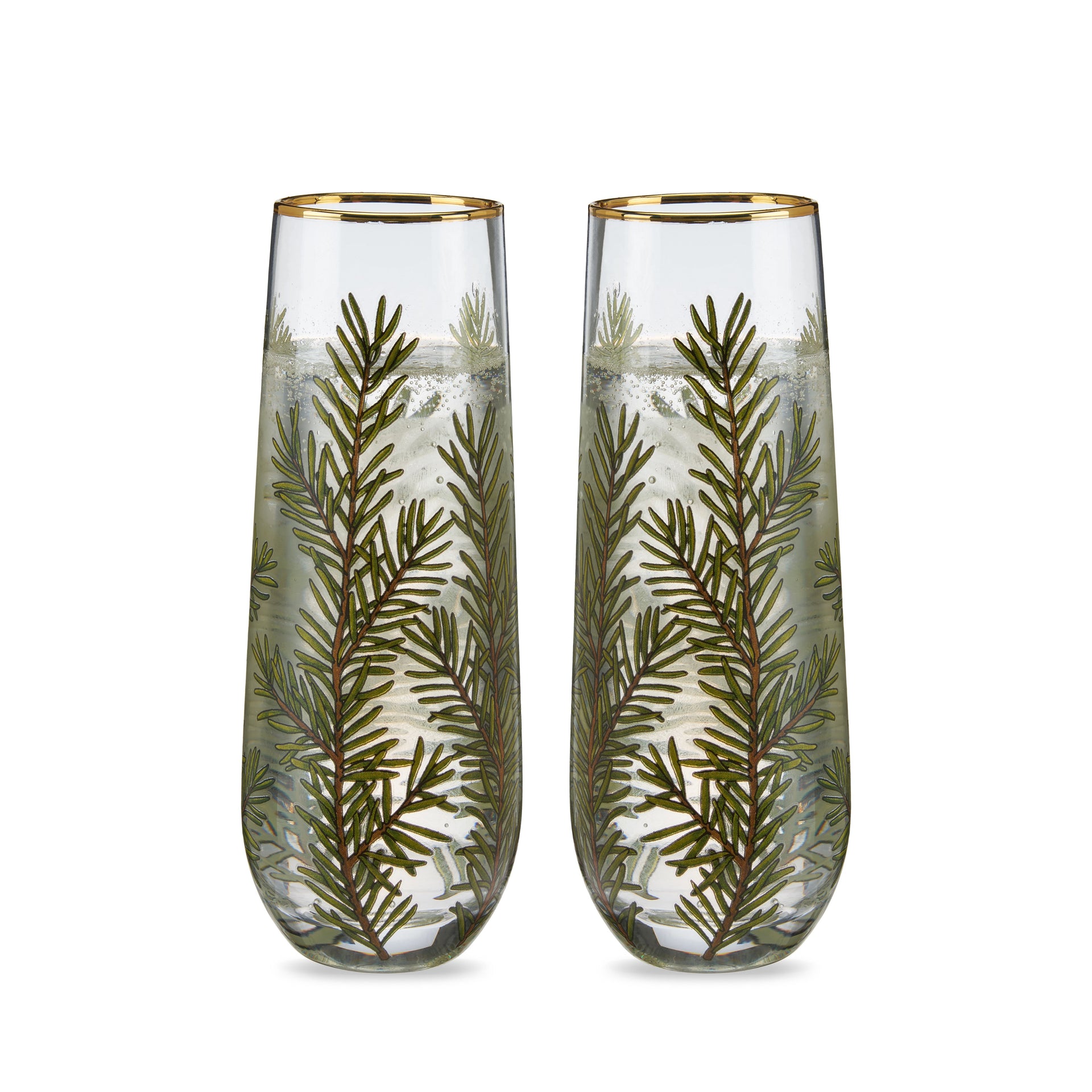 Woodland Stemless Champagne Flute Set