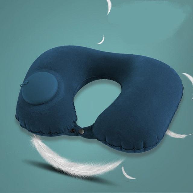 U-Shape Travel Pillow For Airplane Inflatable Neck Pillow Travel Accessories Comfortable Sleep Pillows Travel Accessories Comfortable Sleep Pillows Inflatable Neck Pillow Inflatable U Shaped Travel Pillow Car Head Neck Rest Air Cushion For Travel
