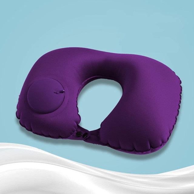 U-Shape Travel Pillow For Airplane Inflatable Neck Pillow Travel Accessories Comfortable Sleep Pillows Travel Accessories Comfortable Sleep Pillows Inflatable Neck Pillow Inflatable U Shaped Travel Pillow Car Head Neck Rest Air Cushion For Travel