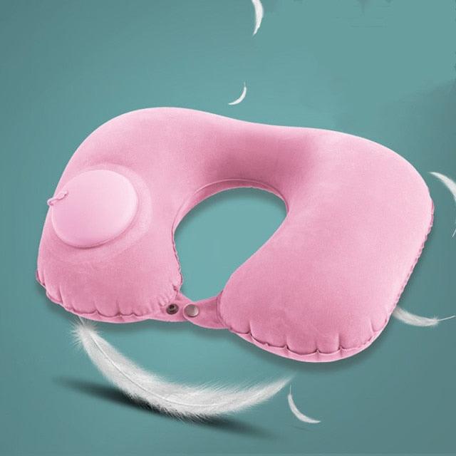 U-Shape Travel Pillow For Airplane Inflatable Neck Pillow Travel Accessories Comfortable Sleep Pillows Travel Accessories Comfortable Sleep Pillows Inflatable Neck Pillow Inflatable U Shaped Travel Pillow Car Head Neck Rest Air Cushion For Travel