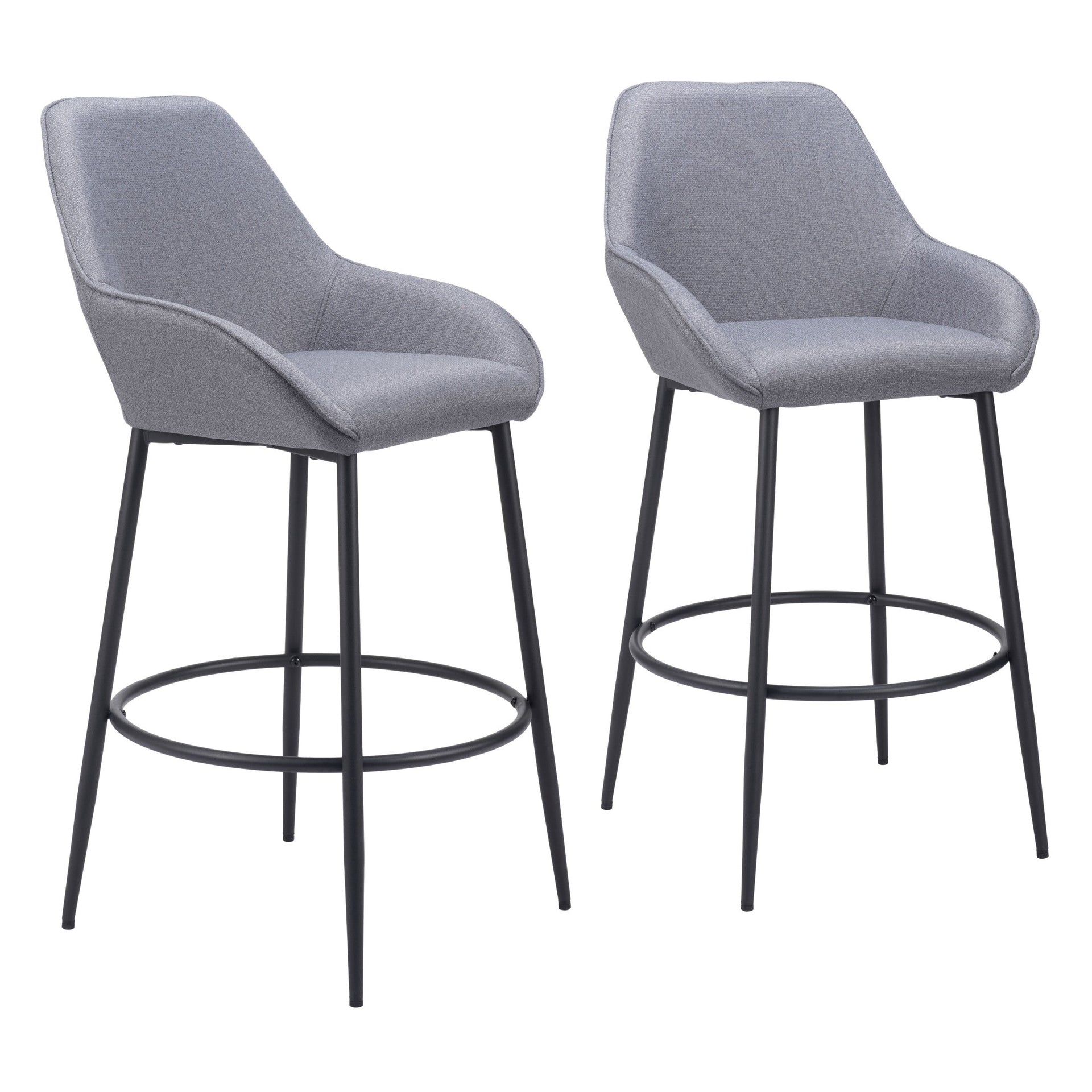 Vila Barstool (Set of 2) Gray