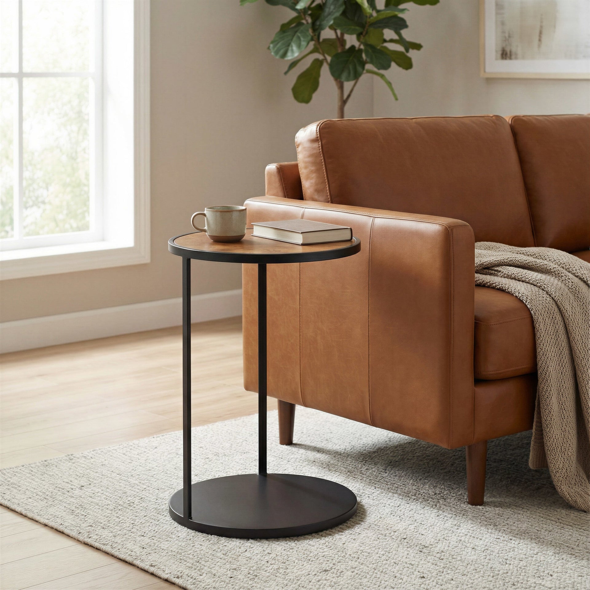 Nodo Side Table Brown & Black