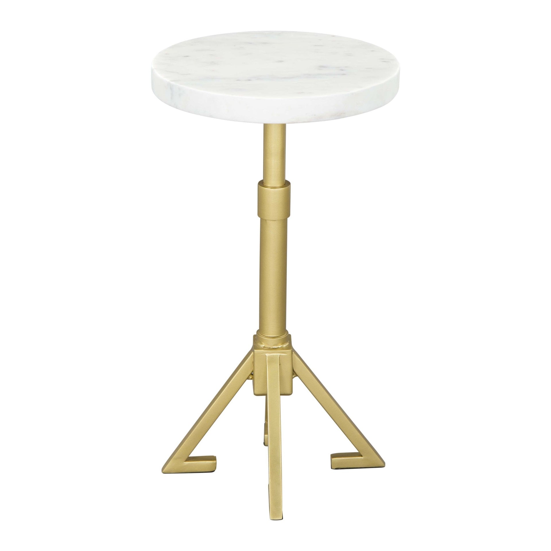 Maurice Side Table White & Gold