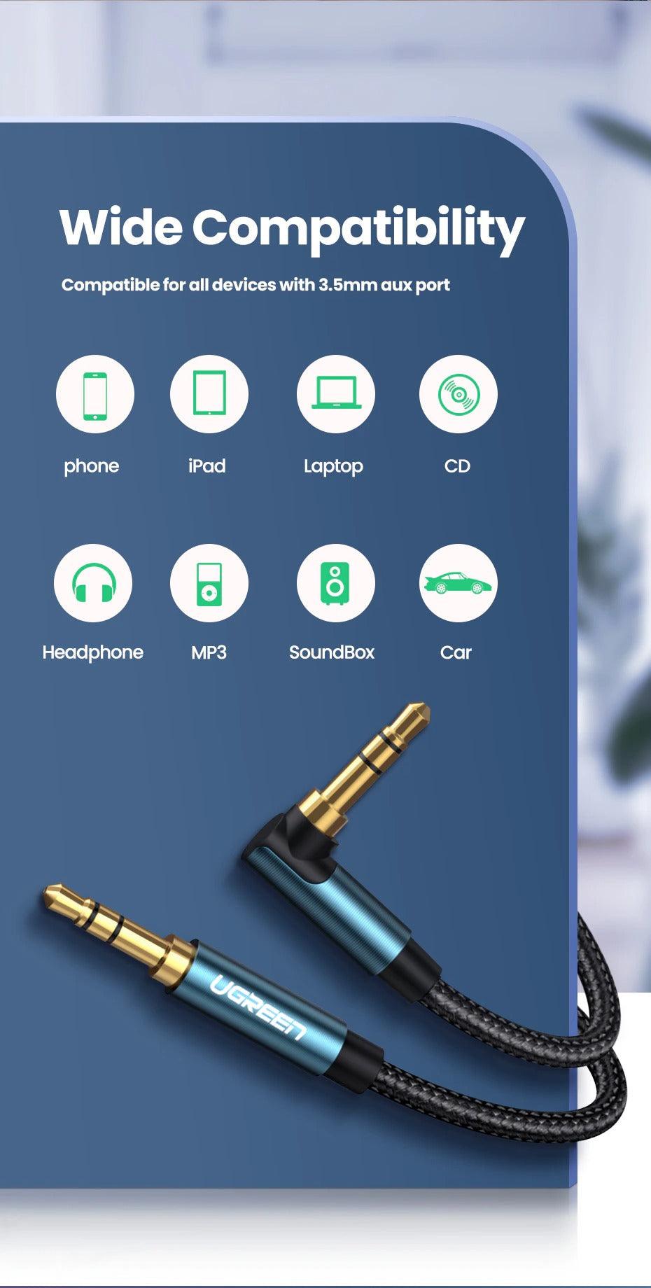 HI-FI 3.5mm Aux Cable Male to Male Audio Jack Cable For Car Headphone Mobile Phone