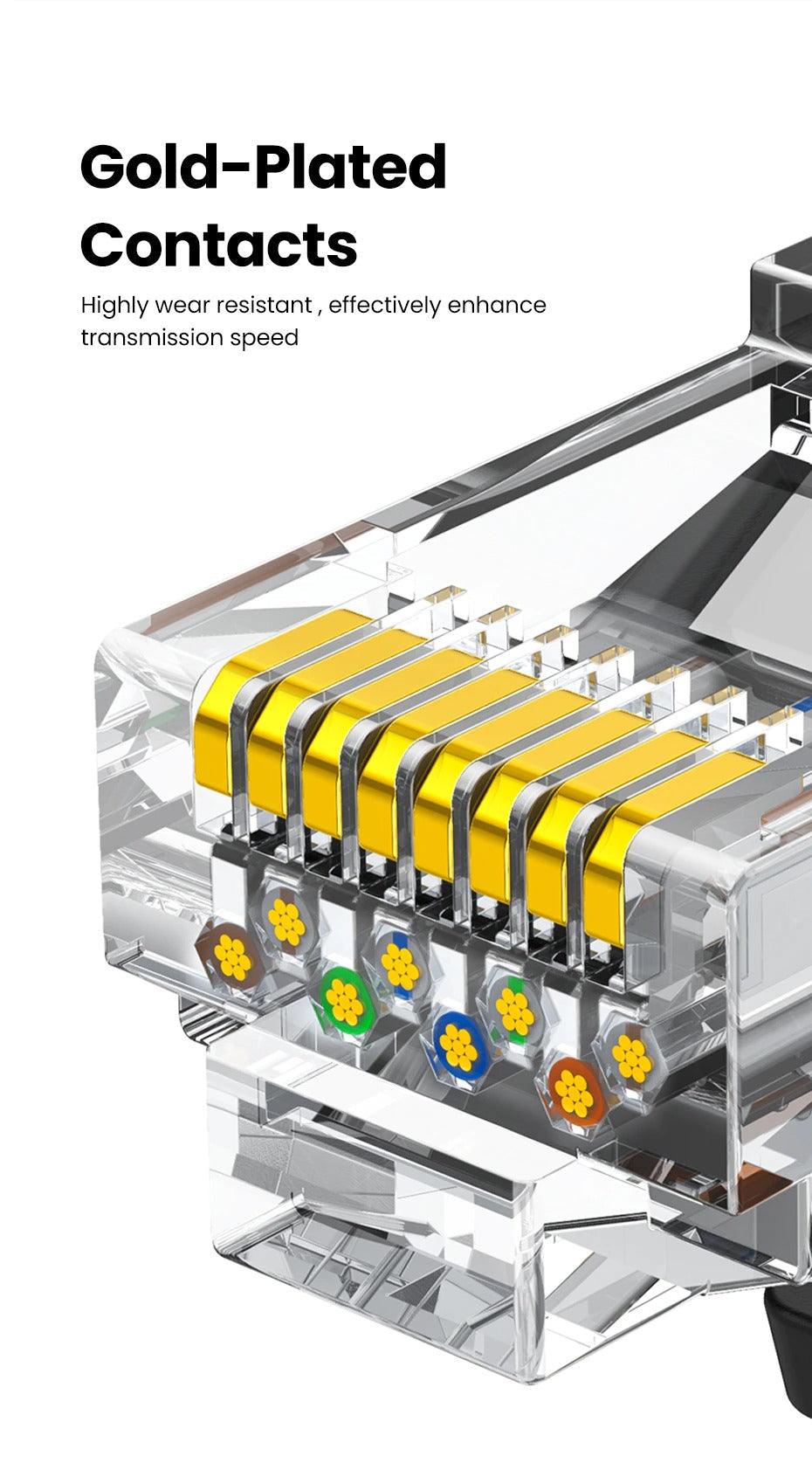 Ethernet Cable 1000Mbps Cat 6 Network Lan UTP Gigabit Networking Wire Plated RJ45 Connectors Cat6 Network Ethernet LAN Cable For Laptop Router RJ45 CAT6 Ethernet Cable
