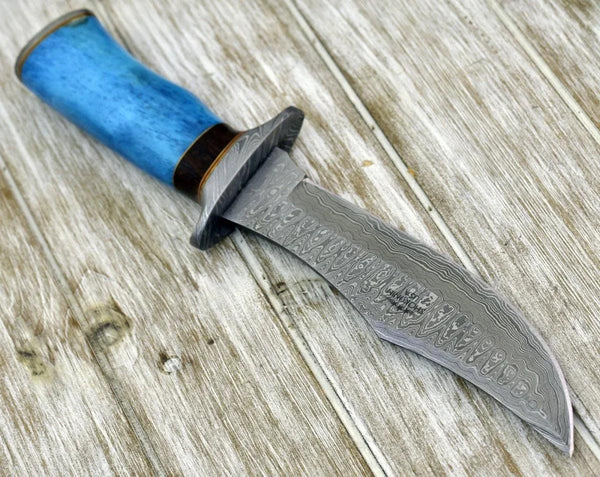 Ultimatum Bowie Knife with Exotic Camel Bone Handle & Sheath - Gifts for You 'n Me