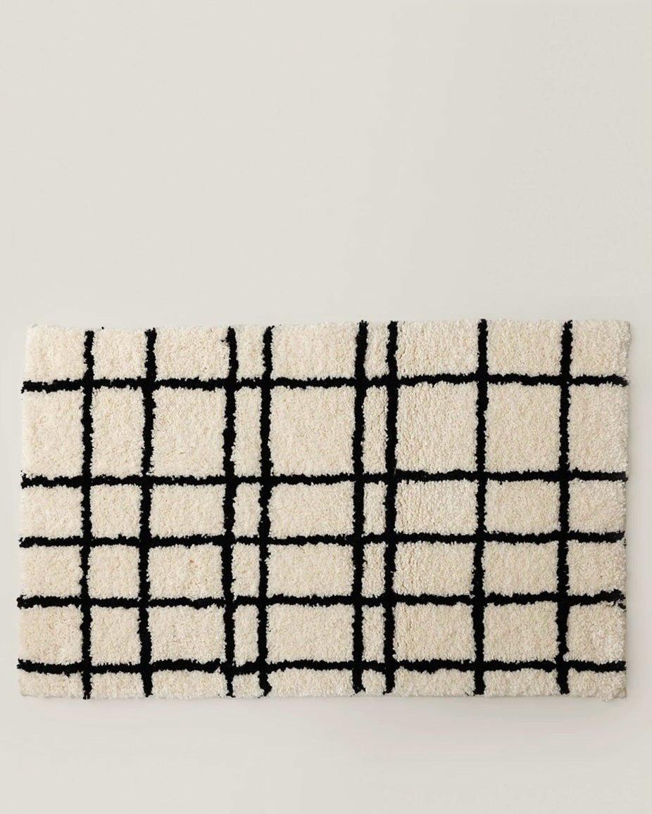 Ultra Soft Minimalist Nordic Stripe Bath Rug, Absorbent, Anti-slippery Mat
