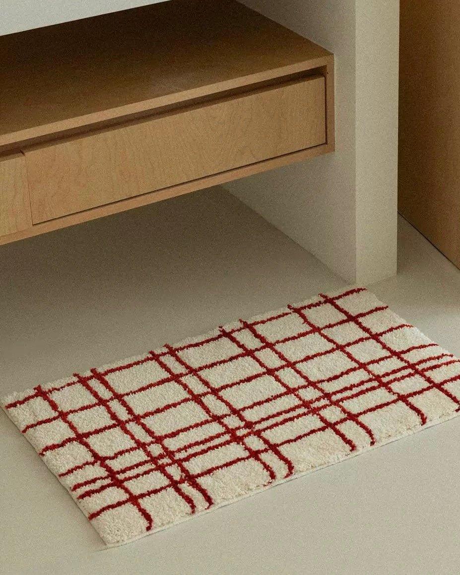 Ultra Soft Minimalist Nordic Stripe Bath Rug, Absorbent, Anti-slippery Mat