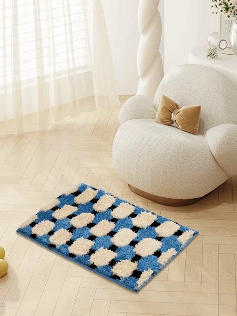 Ultra Soft Modern Geometric Bath Rug, Absorbent, Anti-slippery Mat
