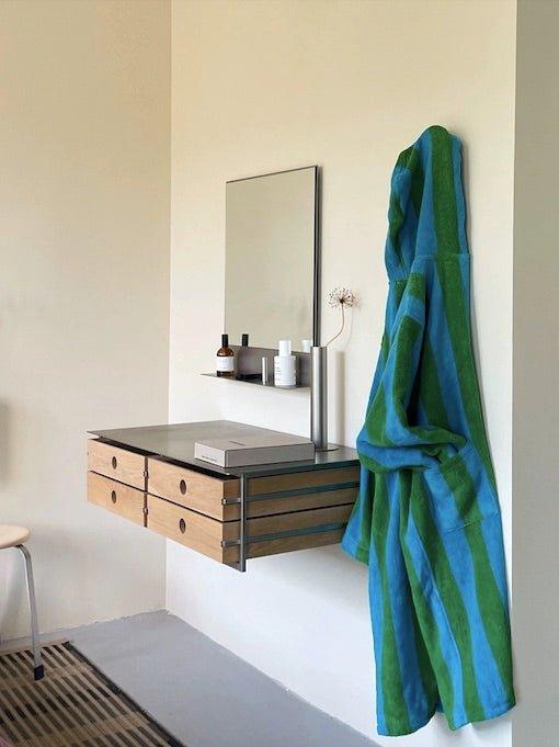 Ultra Soft Retro Whimsical Stripe Bath Robe - 100% Organic Long-stapled Cotton