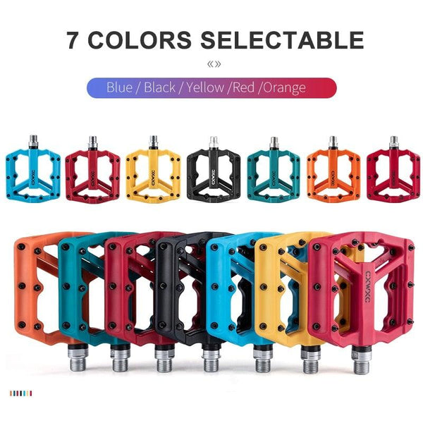 Ultralight Flat  Pedals Nylon Bicycle Pedal Mountain Bike Platform Pedals 3 Sealed Bearings Cycling Pedals For Bicycle Mountain Bike Pedals Pedals Bicycle Flat Pedals Bearing Lightweight Platform For Road Mountain Bike