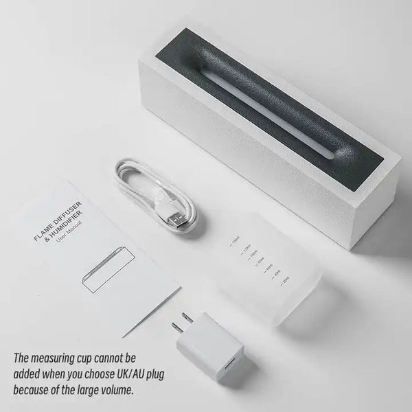 200ml Flame Humidifier Aromatic Essential Oil Electric Ultrasonic Diffuser