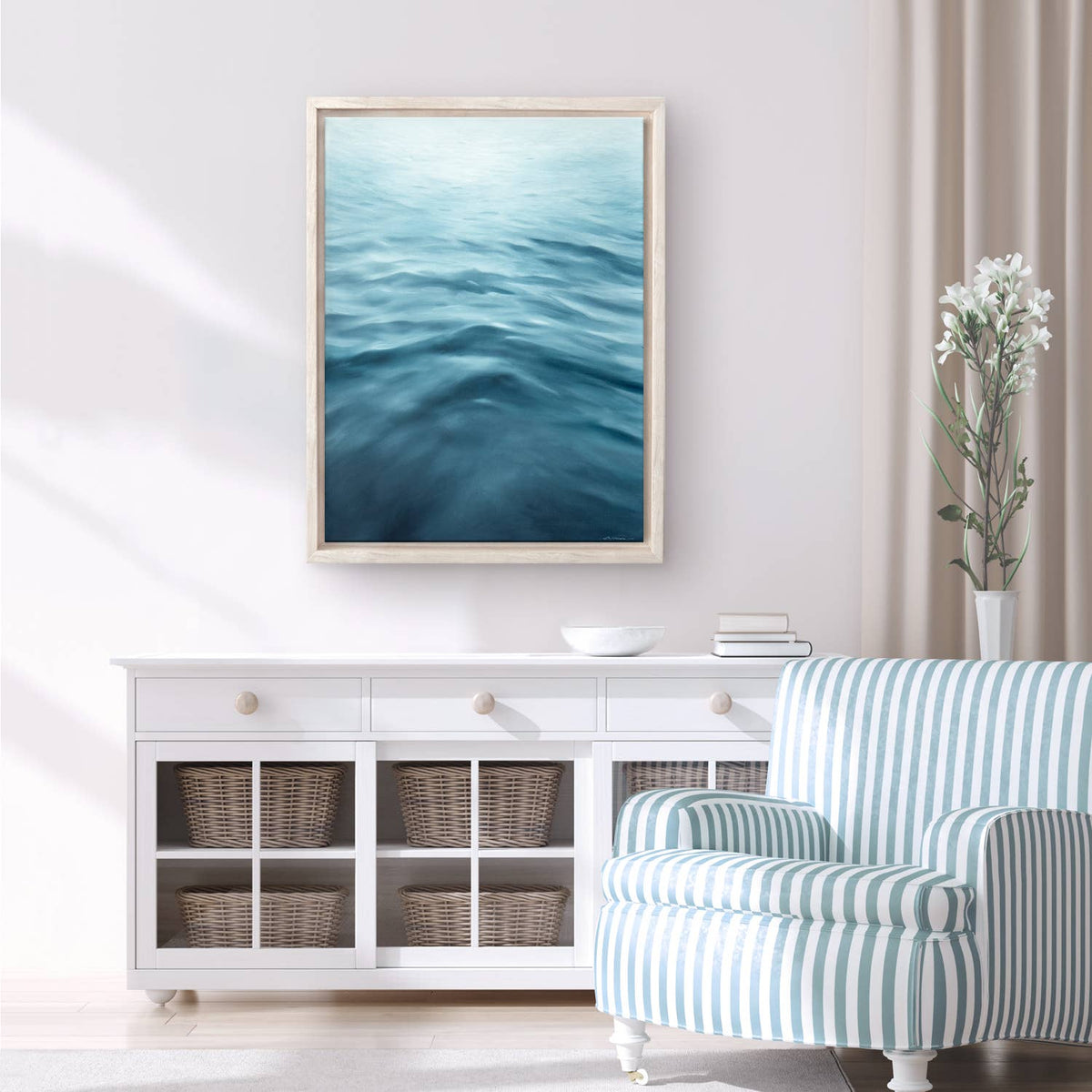 Underwater Clouds XXI Modern Coastal Canvas Wall Art