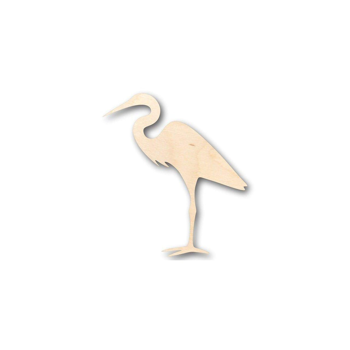 Unfinished Wood Egret Shape - Animal - Wildlife - Craft - up to 46