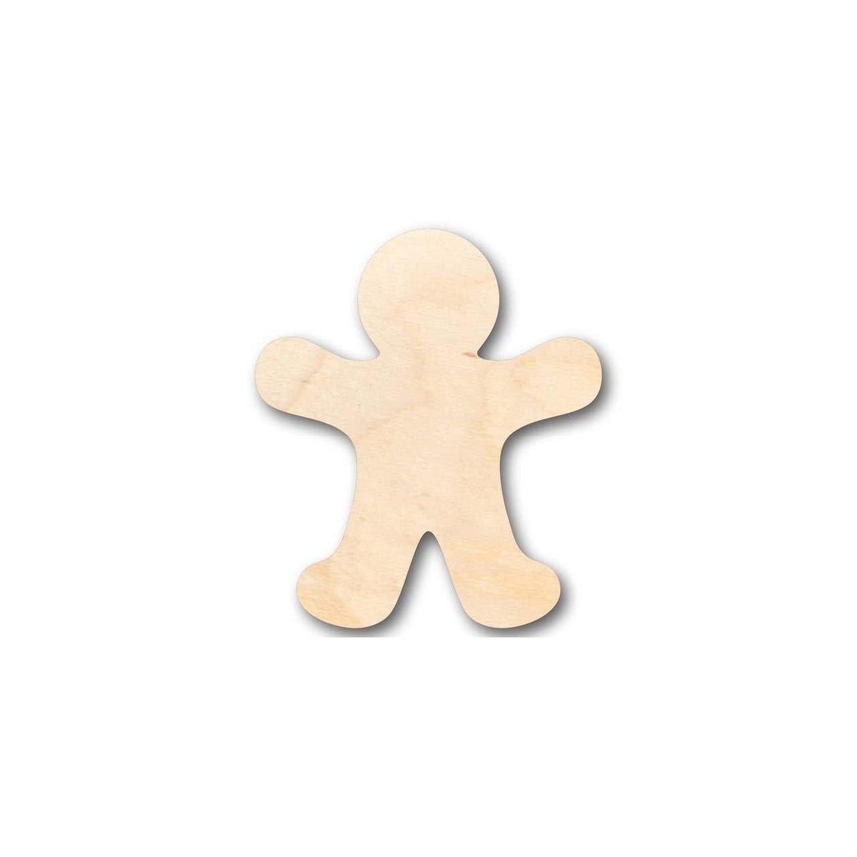 Unfinished Wood Gingerbread Man Shape - Candy - Holiday - Craft - up to 46