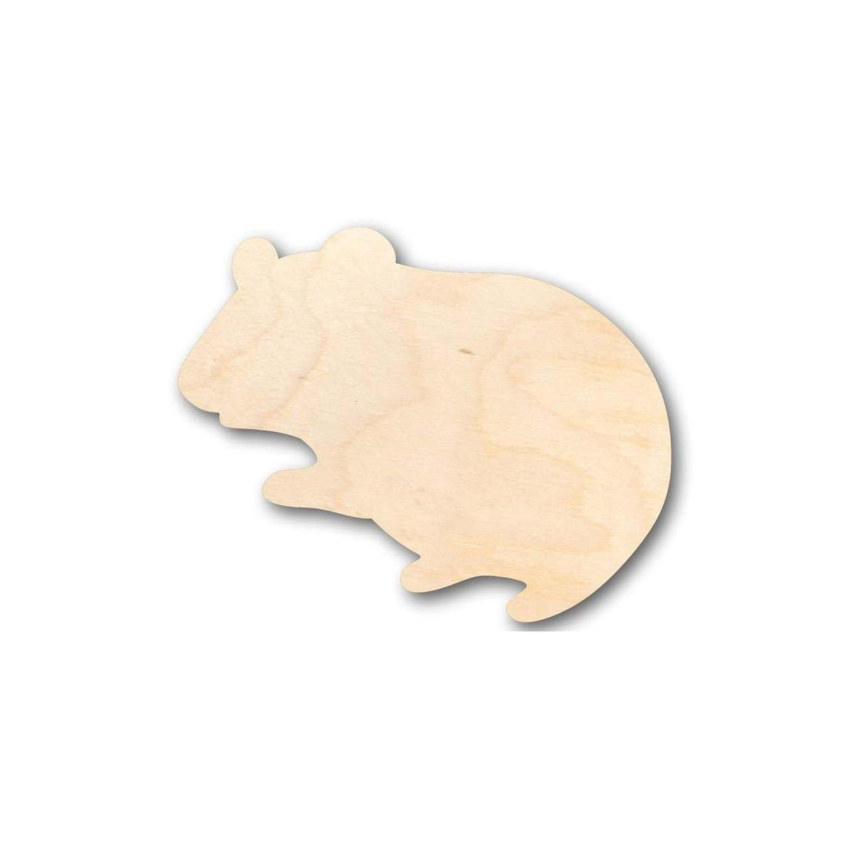 Unfinished Wood Hamster Shape - Animal - Pet - Craft - up to 46