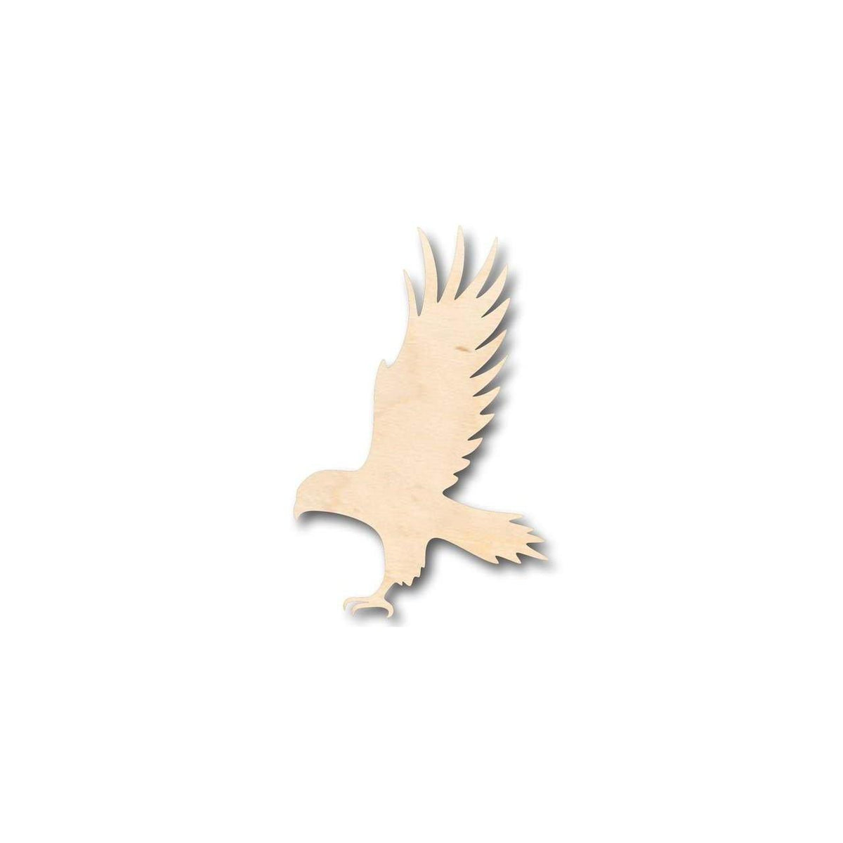 Unfinished Wood Hawk Shape - Animal - Wildlife - Craft - up to 46