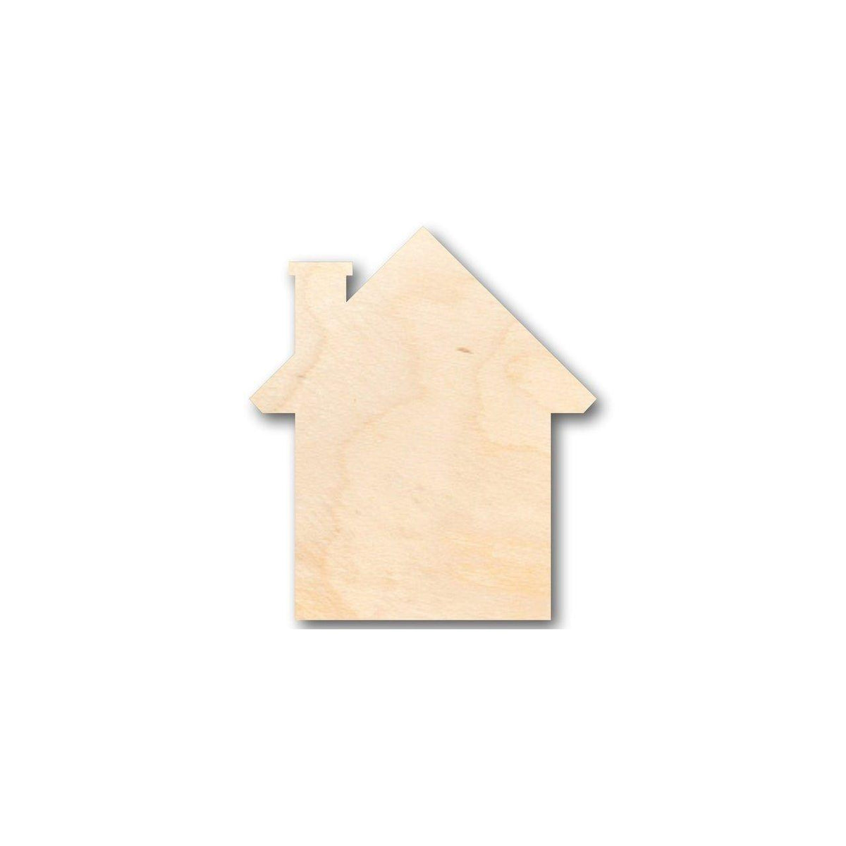Unfinished Wood House Shape - Craft - up to 46