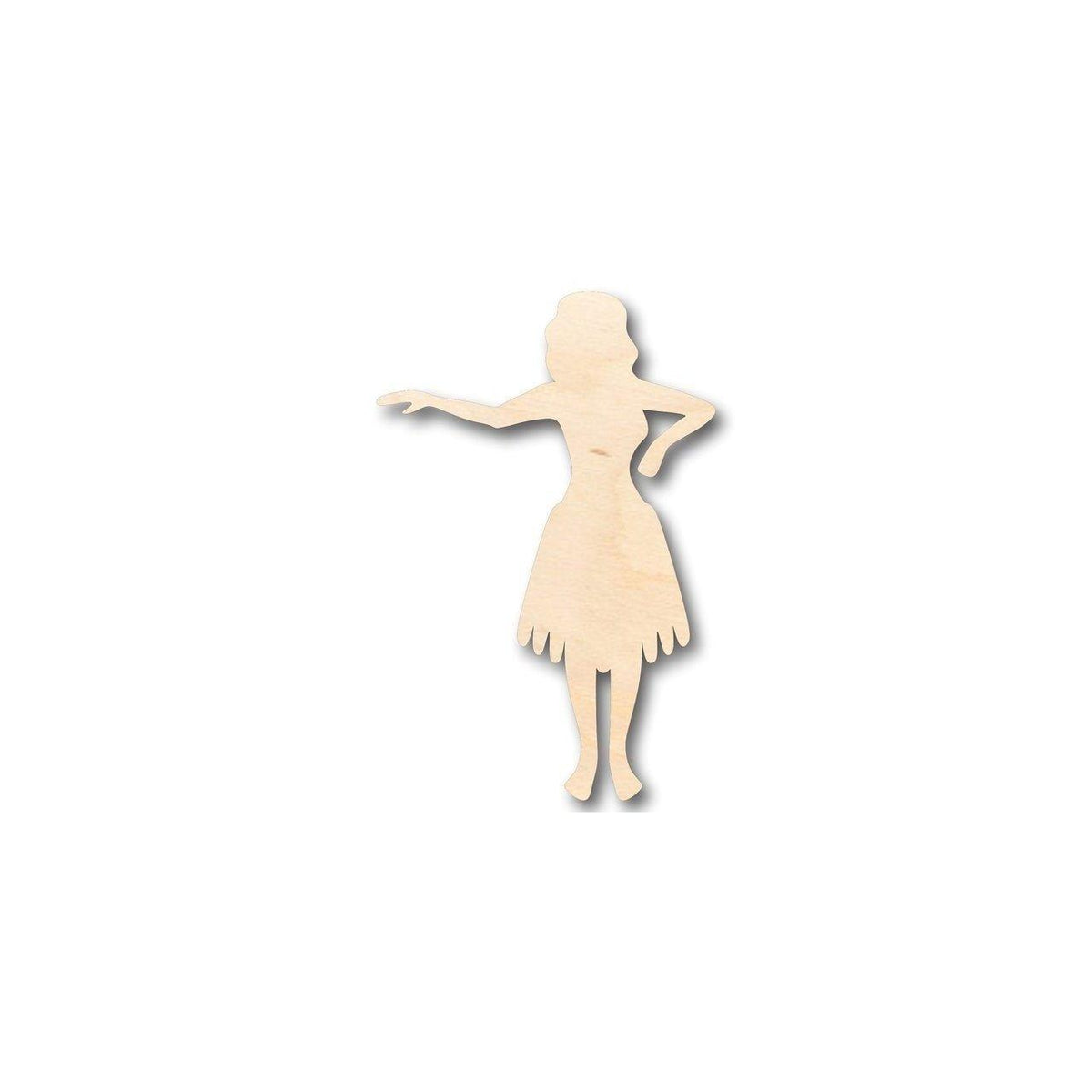 Unfinished Wood Hula Girl Shape - Hawaii - Craft- up to 46